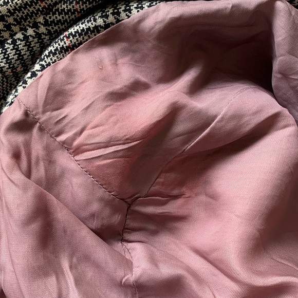 Vintage Le Chateau Houndstooth-Plaid Double-Breasted Blazer - Size 11/12 - Picture 7 of 9